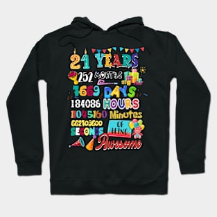 21th Birthday Party Celebration 21 Years Old 252 Months Fun Hoodie